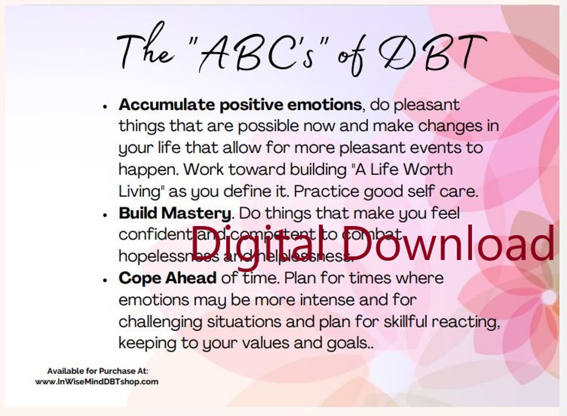 New Expanded DBT Skills Flashcard Deck With DBT Challenge Etsy