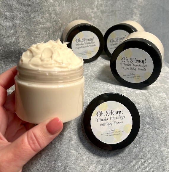 Real Manuka Honey Therapeutic moisturizer, ultrarich; Shea & Cocoa Butters,Vit E, Ess. Oils, Large 6.5 oz! Chose the blend for your skin!
