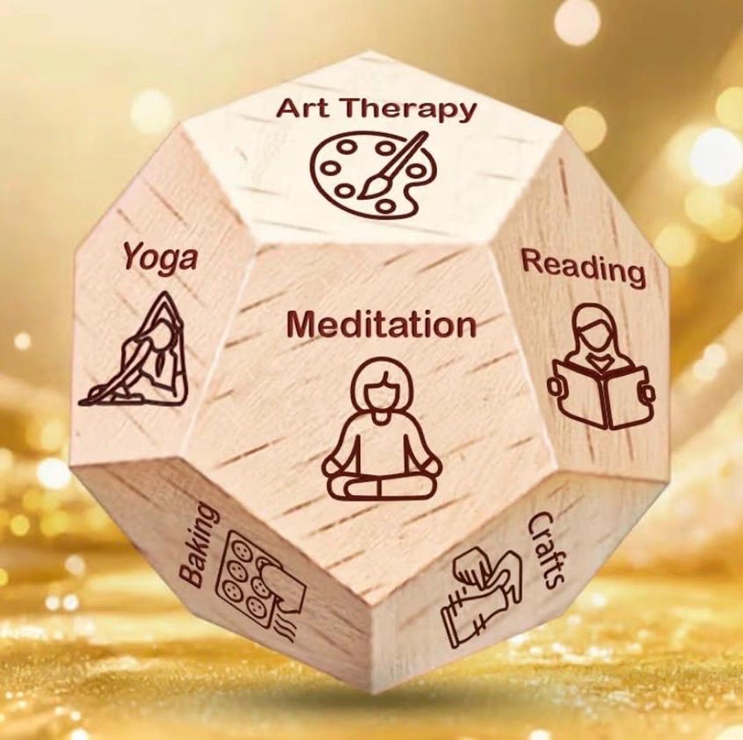 Self Care Activities Wooden Cube! Stay Mentally Well and Balanced When ...