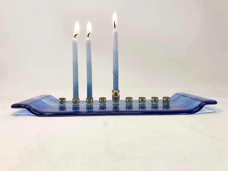 Glasshouse hanukkah candle