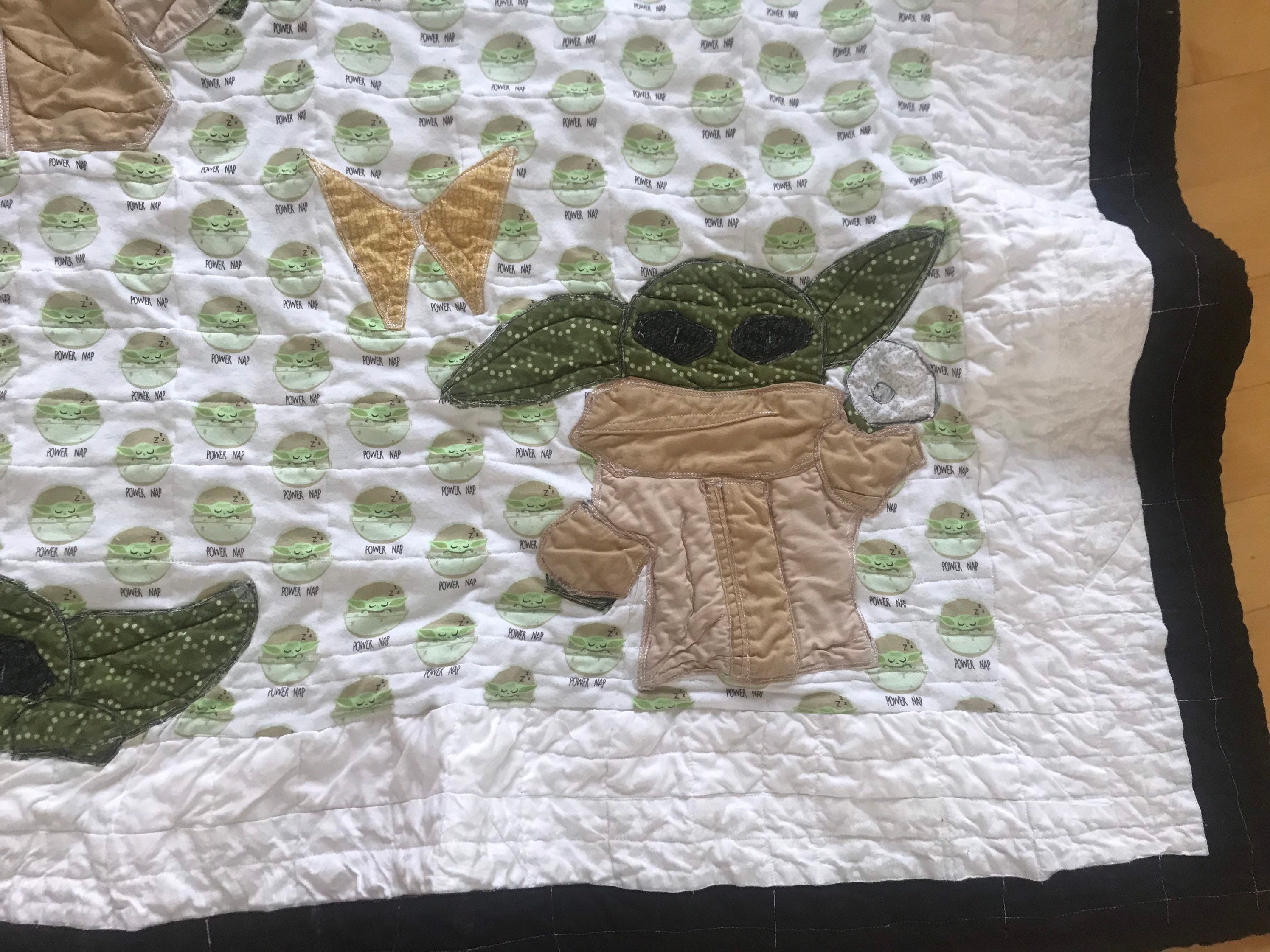 Quilt Patchwork Blanket Throw Baby Yoda Mandalorian Star Wars Etsy