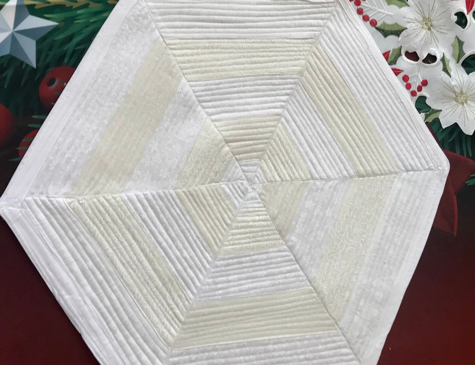 Placemats Large White Cream Lace Quilted Cotton New 4 Etsy