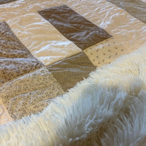 King Quilt Patchwork Country Quilt Beach Large Queen Beige Gray White Free Shipping