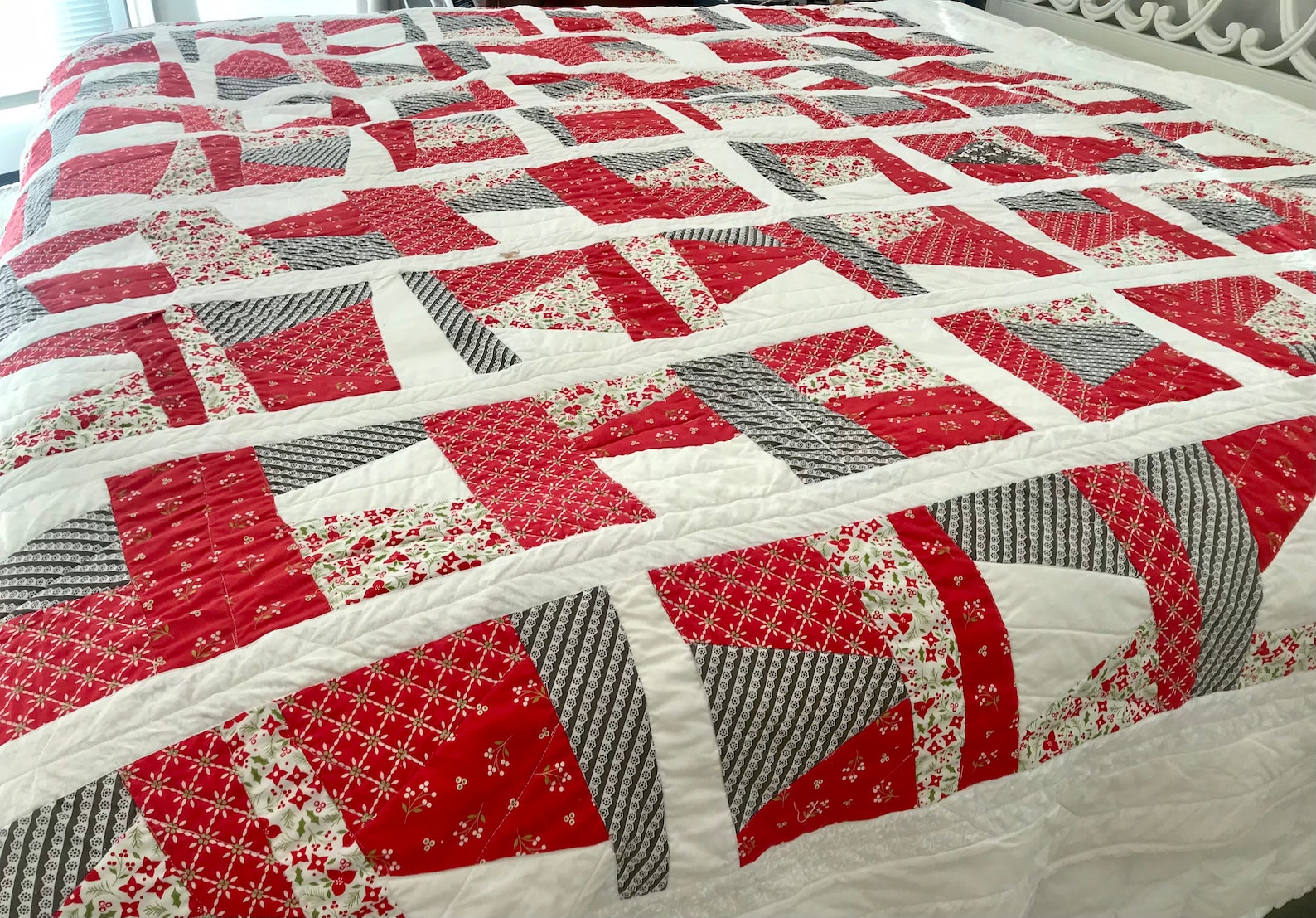 Queen Size Quilt Patchwork 96 x 84 inches Handmade New Etsy