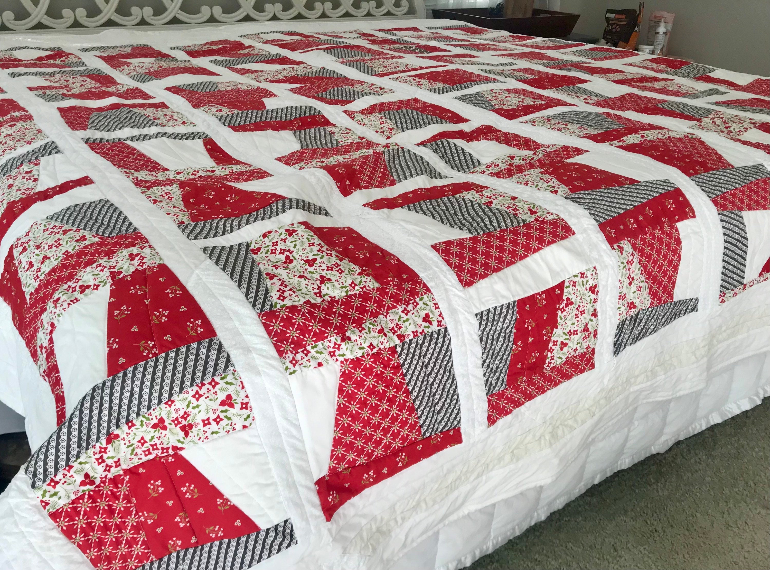 Queen Size Quilt Patchwork 96 x 84 inches Handmade New Etsy