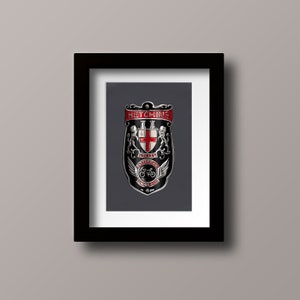 Vintage Hetchins head badge, A4/A3 Giclee print of original illustration