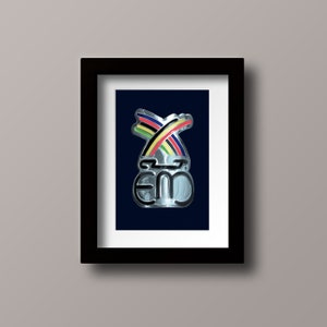 Eddy Merckx bike head badge. A4/A3 gilclee print oryginalnej ilustracji.