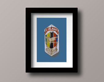 Vintage Colnago Head Badge, A4/A3 Giclee print of original illustration