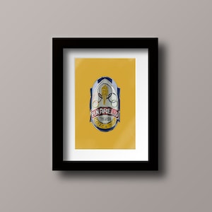Vintage Pinarello head badge, A4/A3 Giclee print of original illustration