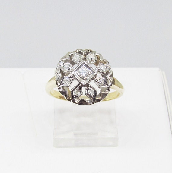 Diamond Ring, Cluster, Openwork (1049) - image 1