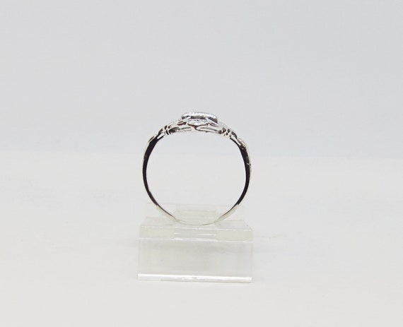 Filigree Diamond Ring 18Kt White Gold (702) - image 4