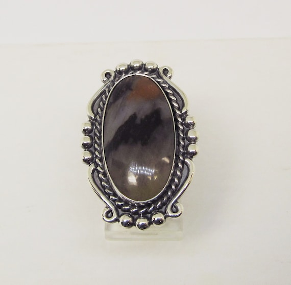 Sterling Silver an Agate Ring (E) - image 1