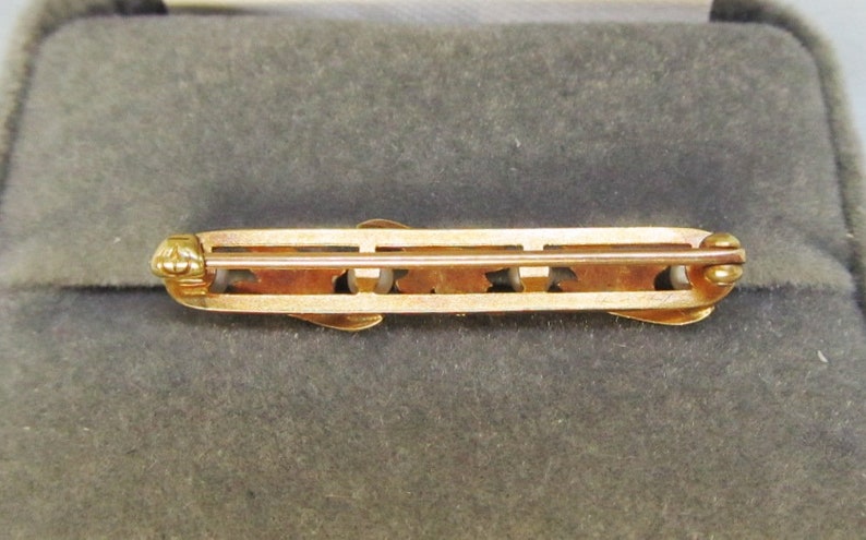 Art Nouveau Enameled 14Kt Gold Pin 823 image 2