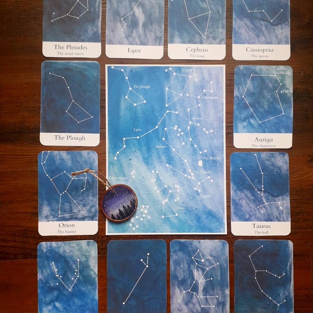 Winter Stargazing Cards PDF - Etsy
