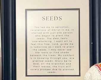 Biblical poem “SEEDS” printable wall art