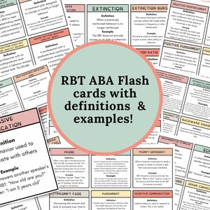 ABA RBT Examples Definitions flash cards