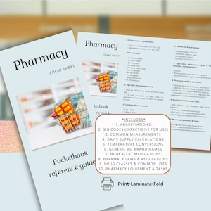 薬剤師技術者チートシートパンフレット