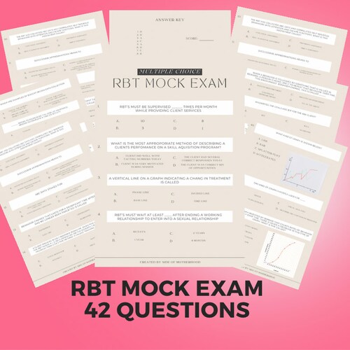 Complete RBT Exam Study Guide RBT Workbook Behavior Etsy