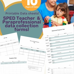 SPED paraprofessional special education data collection