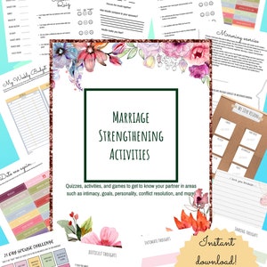 Marriage building date night quiz and game activities
