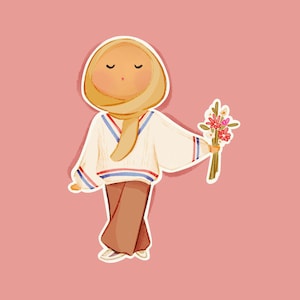 Hijabi stickers - idotdoodle stickers - Islamic stickers - Cute Hijabi - StickerHijabi stickers - idotdoodle stickers