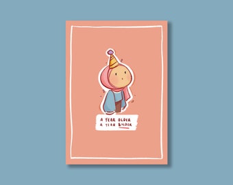 Birthday Card - Idotdoodle  Greeting card - Funny Greeting card - Uplifting greeting card - Islamic Birthday Card - Cute - Funny