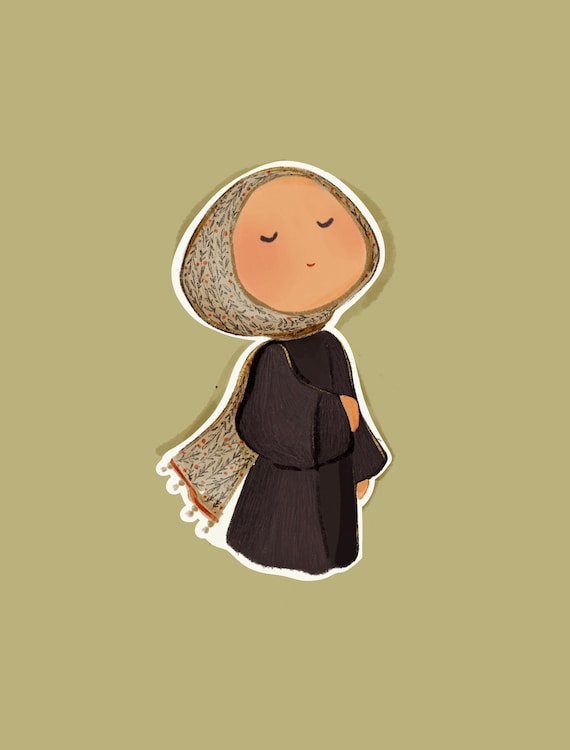 Hijabi stickers - idotdoodle stickers - Islamic stickers - Cute Hijabi - StickerHijabi stickers - idotdoodle stickers