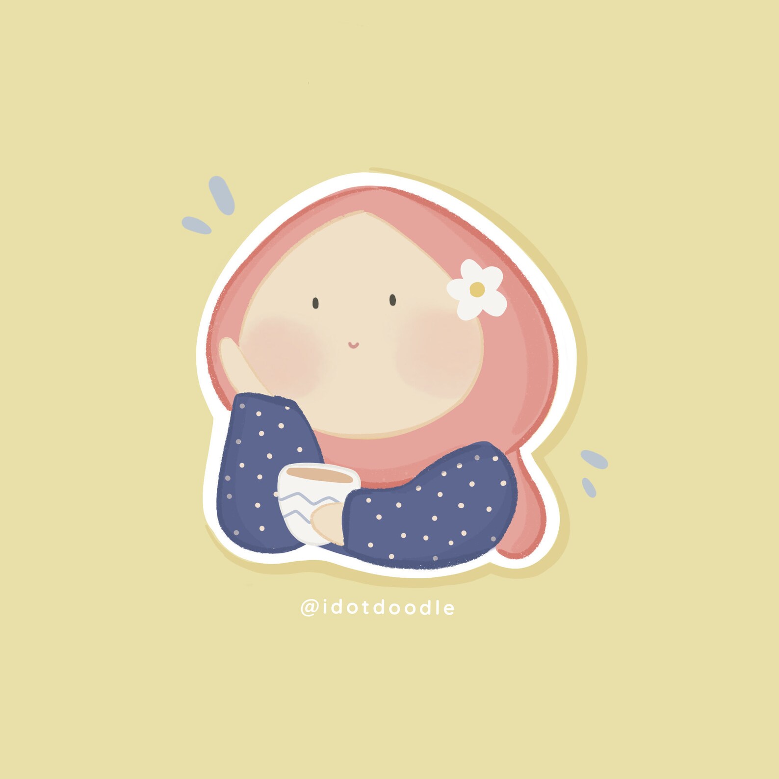 Cute Hijabi Stickers Idotdoodle Stickers Islamic Stickers - Etsy