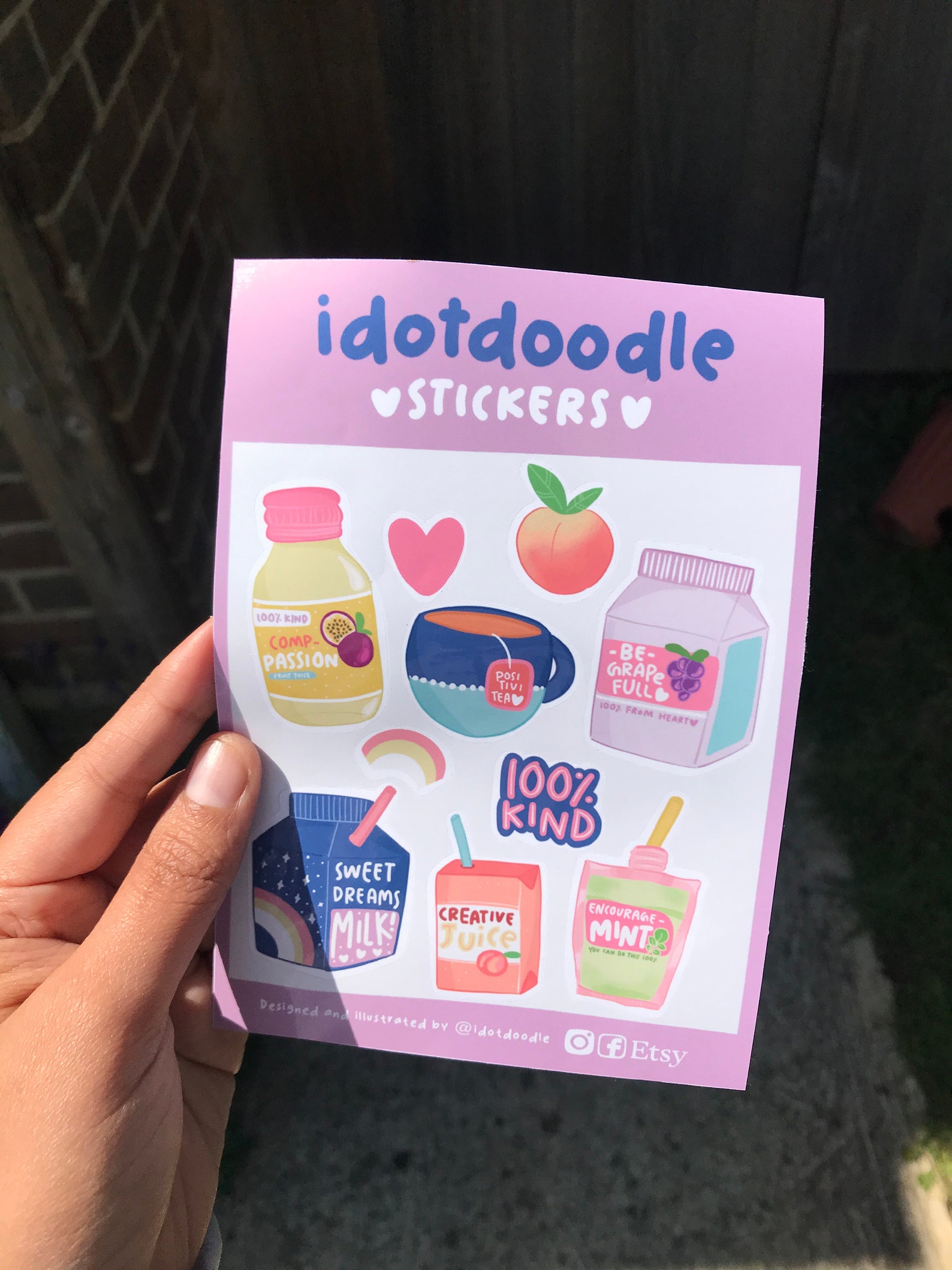 Idotdoodle Sticker Sheet Motivational Juice Stickers - Etsy UK