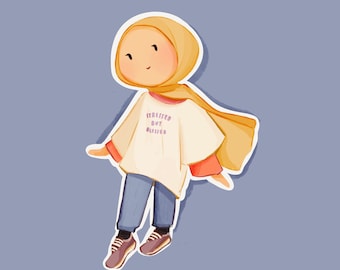 Hijabi stickers - idotdoodle stickers - Islamic stickers - Cute Hijabi - StickerHijabi stickers - idotdoodle stickers