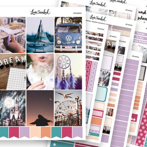 Adesivos de planejador vertical para Erin Condren || Kit de fotos semanais deluxe "Liberdade em voo" Adesivos de planejador