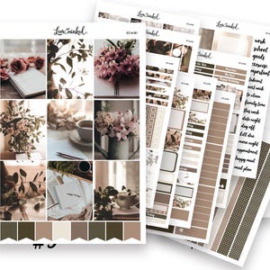 Adesivos de planejador vertical para Erin Condren || Kit de fotos semanais deluxe "INS-Style Bouquet" Adesivos de planejador