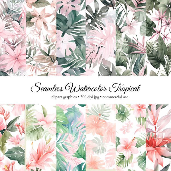 Tropical Watercolor - Etsy
