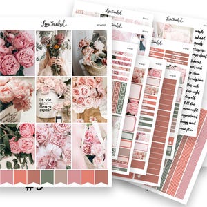 Verticale plannerstickers voor Erin Condren || Plannerstickers "Schattige cactus" luxe weekpakket met foto's