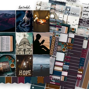Verticale plannerstickers voor Erin Condren || ”The Faith” luxe weekplannerstickers fotopakket