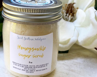 Honeysuckle Sugar Scrub Honeysuckle Body Scrub Spring Scent Spring Fragrance Floral Skin Care Body Scrub Bulk Body Scrub Wholesale Gift Idea