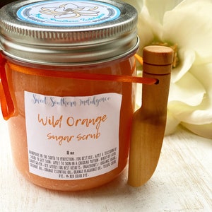 Wild Orange Sugar Scrub Orange Scrub Citrus Scrub Body Scrub Body Polish Gift Gift For Her Spa Gift Body Scrub Wholesale Body Scrub Bulk
