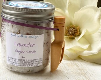 Lavender Sugar Scrub Lavender Body Scrub Body Polish Skin Care Spa Gift Mother's Day Gift Body Scrub Wholesale Body Scrub Bulk