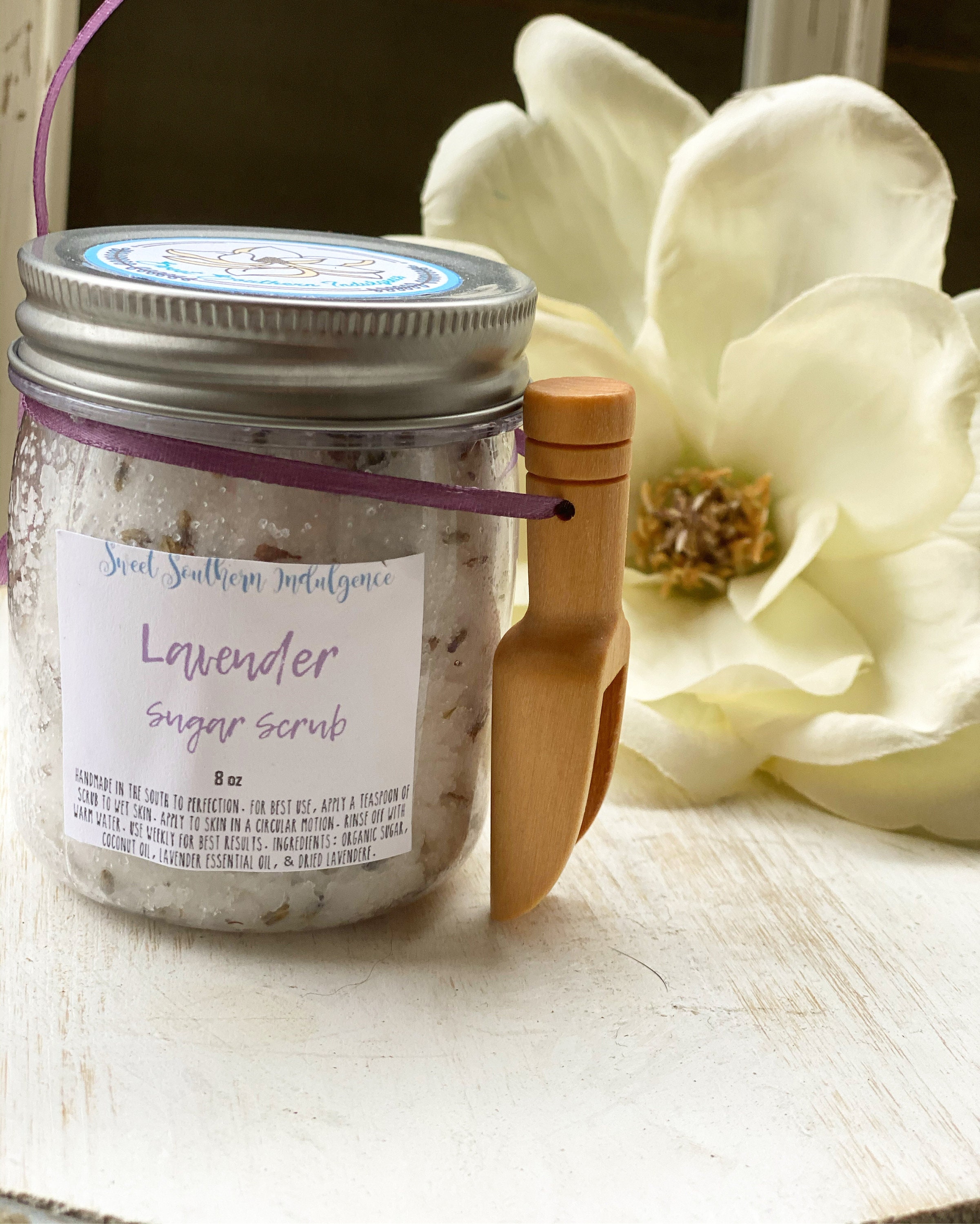 Lavender Sugar Scrub Lavender Body Scrub Body Polish Skin Care Etsy