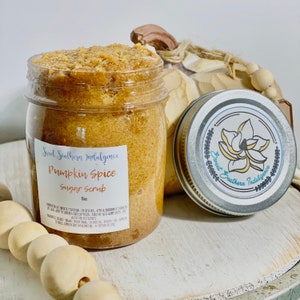 PUMPKIN SPICE SCRUB Pumpkin Spice Sugar Scrub Pumpkin Spice Body Scrub Sugar Scrub Gift Fall Gift Skin Care Gift Fall Scent Pumpkin Scrub