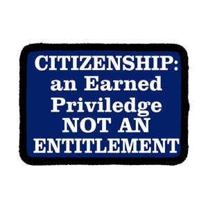 Pro America Patch, Veteran Gift, Funny Patch, Citizenship Privilege Patch, Patriotic Morale, Printed Sew-On/Iron-On Badge