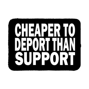 Funny Printed Patch, Sew or Iron On, Stitched Edges (3.5"x2.5")