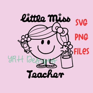 Kleine Fräulein Lehrer SVG PNG Digital Download-Dateien