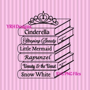 Fairytale Bookstack SVG PNG Digital Download Files