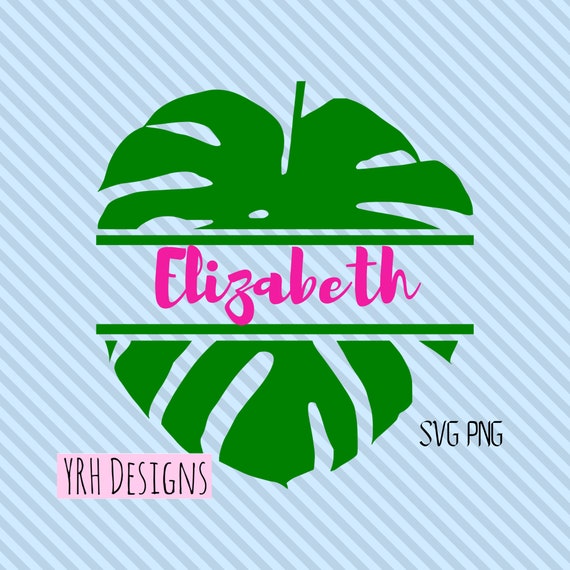 Download Split Monogram Svg Png Digital Download Files Monstera Split Etsy