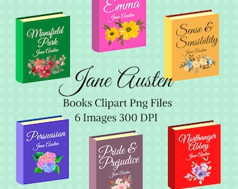 Jane Austen-böcker Clipart PNG-filer