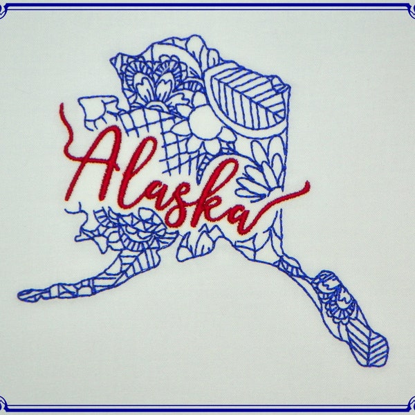 Alaska-State-Map-5X7-CF-NLS (1 Machine Embroidery Design)