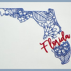 Kaart Florida-State-5X7-CF-NLS (1 machineborduurontwerp)