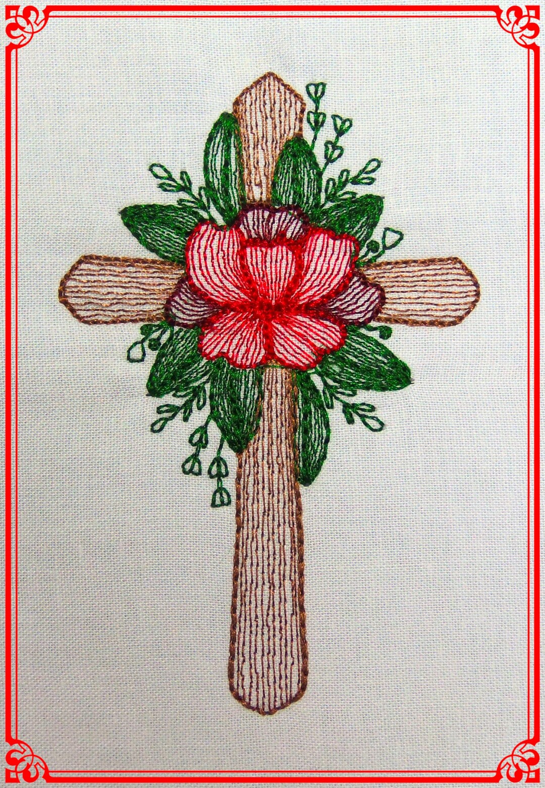 ジ*ウ様 Dairiku Flower Cross Embroidery Den Floral-cross-4x4-cr-cf-nls (1 Machine Embroidery Design) - Etsy