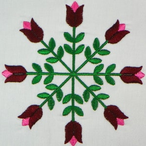 Bloemencirkels 5X7 DAH (6 machine borduurmotieven)